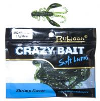 Съедобная силиконовая приманка RUBICON Crazy Bait RCKW 2.1g, 51mm, цвет 001 (10 шт) Съедобная силиконовая приманка RUBICON Crazy Bait RCKW 2.1g, 51mm, цвет 001 (10 шт)