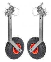 Транцевые колеса универсальные откидные 260 (нерж)