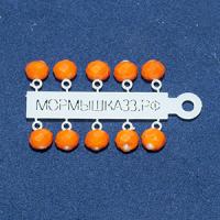 Подвеска с оранжевым граненым шариком №23