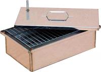 Коптильня двухъярусная с гидрозатвором 490х295х275 нерж сталь 1,0 мм