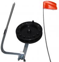 Жерлица тренога с флажком, катушка 90мм (метал)