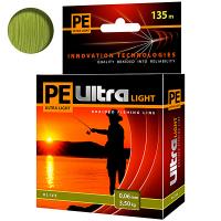 Плетеный шнур PE ULTRA LIGHT Olive 0,06mm 135m Плетеный шнур PE ULTRA LIGHT Olive 0,06mm 135m