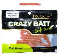 Съедобная силиконовая приманка RUBICON Crazy Bait WMA 1.6g, 50mm, цвет 010 (12 шт)