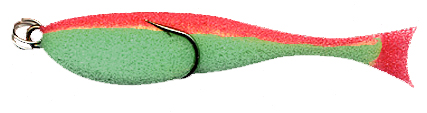 Рыба поролоновая с офсетным кр. 6см зелено-красн Рыба поролоновая с офсетным кр. 6см зелено-красн