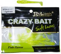 Съедобная силиконовая приманка RUBICON Crazy Bait TGA 1.5g, 61mm, цвет 012 (10 шт) Съедобная силиконовая приманка RUBICON Crazy Bait TGA 1.5g, 61mm, цвет 012 (10 шт)
