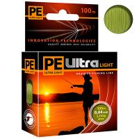 Плетеный шнур PE ULTRA LIGHT Olive 0,04mm 100m Плетеный шнур PE ULTRA LIGHT Olive 0,04mm 100m