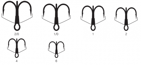 Крючки тройные RUBICON Weedless Treble Hook KH12003-1/0/1 (30 шт.) Крючки тройные RUBICON Weedless Treble Hook KH12003-1/0/1 (30 шт.)