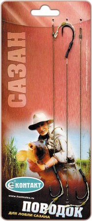Поводки КОНТАКТ Сазан 18,5кг, 20см (3шт)