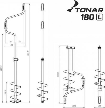 Ледобур BURAN 180L (левое вращение, цельнотянутый шнек) BL-180L1 Ледобур BURAN 180L (левое вращение, цельнотянутый шнек) BL-180L1