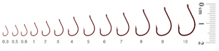 Крючки RUBICON Keiryu-Ring (RED) KH10078R-02 (10 шт.)