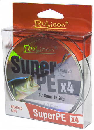 Леска плетеная RUBICON Super PE 4x 135m black, d=0,30mm Леска плетеная RUBICON Super PE 4x 135m black, d=0,30mm