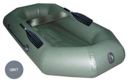 Лодка ТОНАР Бриз 190 с гребками и жестким сиденьем (серый)