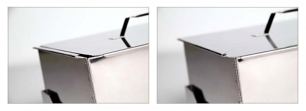 Коптильня двухъярусная Профессионал с поддоном для сбора жира (ИГ) 580х380х220 (нерж. ст. 1,0 мм.)1