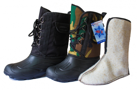 Дутики Аляска из ЭВА БАРС на шнуровке со вставным чулком раз. 40